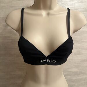 Tom Ford Black Logo Elastic Band Bralette